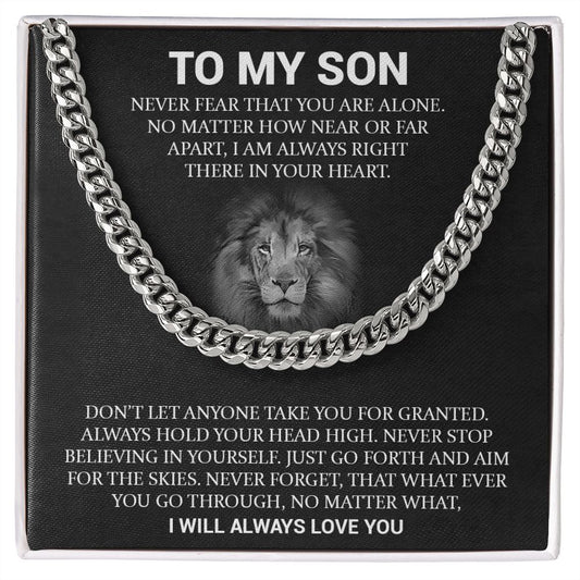 To My Son | I Will Always Love You - Cuban Link Chain